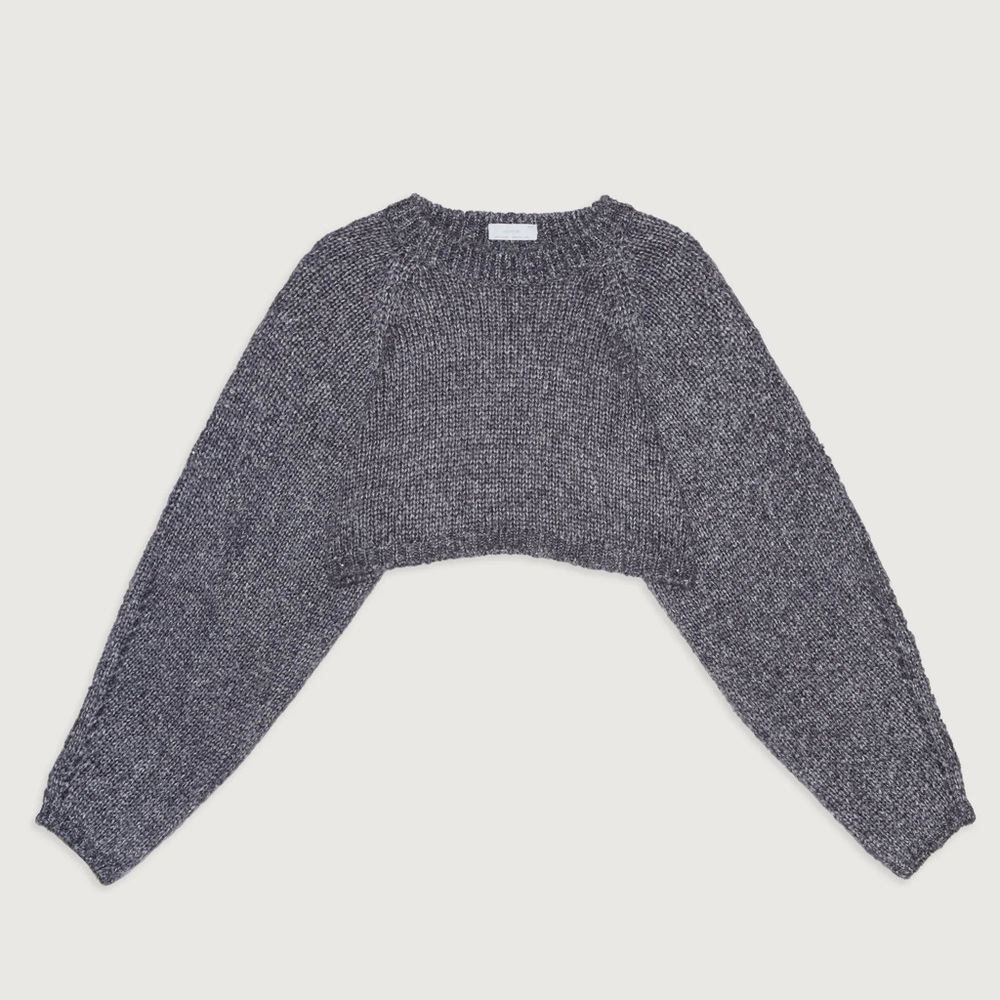 Oak+Fort Cropped Open Back Sweater